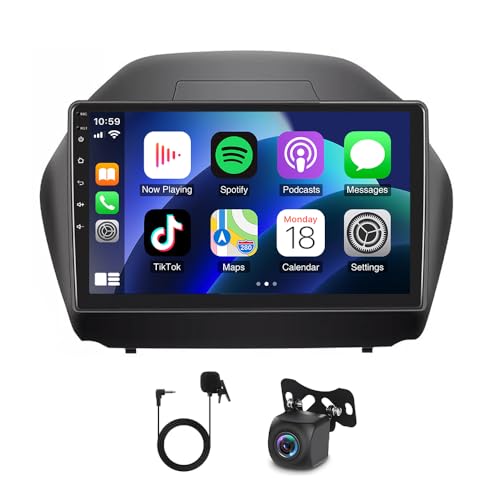 10 inch Android 14 Autoradio Carplay für Hyundai Tucson IX35 2009-2015, 4+64G Wireless Carplay Android Auto Touchscreen Radio 2 Din mit Bluetooth WiFi GPS HiFi RDS FM AHD Rückfahrkamera 10 inch Android 14 Autoradio Carplay für Hyundai Tucson IX35 2009-2015, 4+64G Wireless Carplay Android Auto Touchscreen Radio 2 Din mit Bluetooth WiFi GPS HiFi RDS FM AHD Rückfahrkamera von LSGGTIM