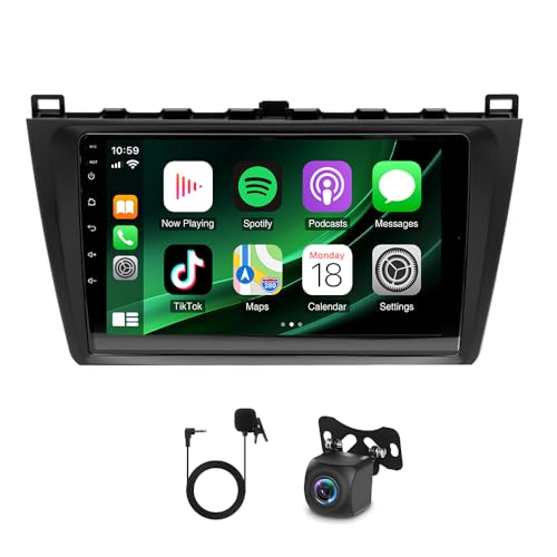 9 inch Android 14 Autoradio Carplay für Mazda 6 2007-2012, 4+64G Touchscreen Wireless Carplay Android Auto Radio Bluetooth WiFi GPS HiFi RDS FM AHD Rückfahrkamera Mirror Link, 1280 * 720 9 inch Android 14 Autoradio Carplay für Mazda 6 2007-2012, 4+64G Touchscreen Wireless Carplay Android Auto Radio Bluetooth WiFi GPS HiFi RDS FM AHD Rückfahrkamera Mirror Link, 1280 * 720 von LSGGTIM