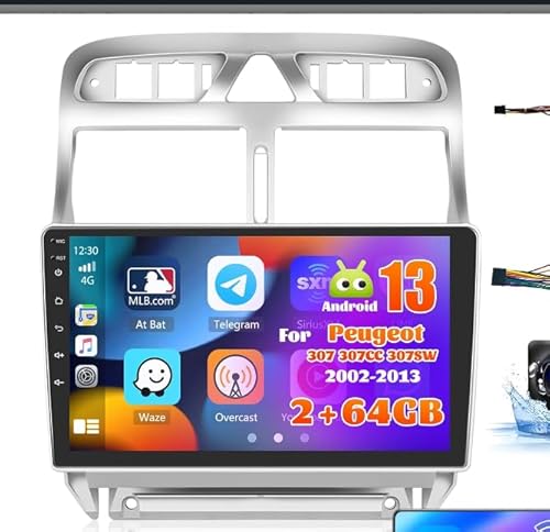 9 inch Android 14 Autoradio Carplay für Pe-ugeot 307 307CC 307SW 2002-2013, 4+64G Wireless Carplay Android Auto Touchscreen Radio 2 Din mit Bluetooth WiFi GPS HiFi RDS FM AHD Rückfahrkamera 9 inch Android 14 Autoradio Carplay für Pe-ugeot 307 307CC 307SW 2002-2013, 4+64G Wireless Carplay Android Auto Touchscreen Radio 2 Din mit Bluetooth WiFi GPS HiFi RDS FM AHD Rückfahrkamera von LSGGTIM