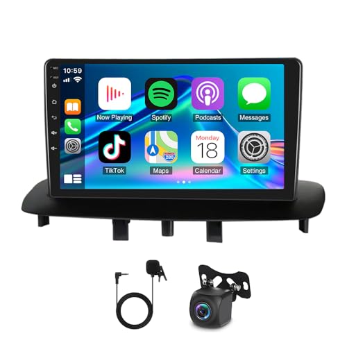 9 inch Android 14 Autoradio Carplay für Ren-Ault Megane III 2009-2015, 4+64G Touchscreen Wireless Carplay Android Auto Radio Bluetooth WiFi GPS HiFi RDS FM AHD Rückfahrkamera Mirror Link,1280 * 720 9 inch Android 14 Autoradio Carplay für Ren-Ault Megane III 2009-2015, 4+64G Touchscreen Wireless Carplay Android Auto Radio Bluetooth WiFi GPS HiFi RDS FM AHD Rückfahrkamera Mirror Link,1280 * 720 von LSGGTIM