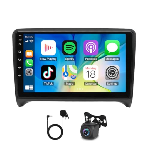9 inch Android 14 Autoradio Carplay für TT 8J MK2 2006-2014, 4+64G Wireless Carplay Android Auto Touchscreen Radio Head-up Display 2 Din mit Bluetooth WiFi GPS HiFi RDS FM AHD Rückfahrkamera 9 inch Android 14 Autoradio Carplay für TT 8J MK2 2006-2014, 4+64G Wireless Carplay Android Auto Touchscreen Radio Head-up Display 2 Din mit Bluetooth WiFi GPS HiFi RDS FM AHD Rückfahrkamera von LSGGTIM