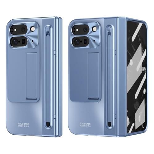 Hülle Für Google Pixel 9 Pro Fold, Integrierter Bildschirmschutz Und Stiftschlitz, Stoß- Und Kratzfest, Leicht Und Langlebig (Für Pixel 9 Pro Fold,Blau) von LSKOZU