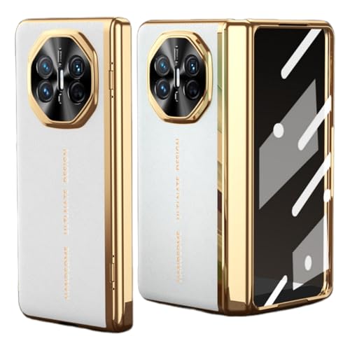 Hülle Für Huawei Mate X6, Modische Stoßdämpfende Und Sturzsichere Lederhülle Mit Integriertem Bildschirmschutz, 360-Grad-Schutz (Weiß) von LSKOZU