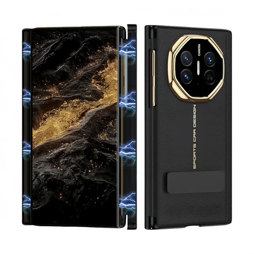 Hülle Für Huawei Mate XT, Robuste Schutzhülle Aus Leder Mit Integriertem Kameraschutz Und Drehbarem Ständer (schwarz,Huawei Mate XT) von LSKOZU