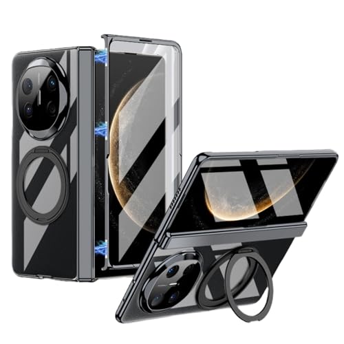 Hüllen Für Huawei Mate X6, Stoßfestes Transparentes Gehäuse, Integrierter Bildschirmschutz, Zentraler Scharnierschutz, Mit Ständer, Unterstützung Für Kabelloses Laden (Schwarz) von LSKOZU