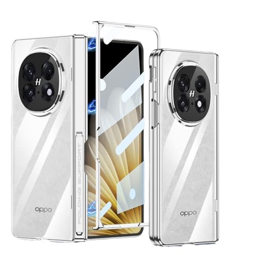 Hüllen Für Oppo Find N5, Kristallklares Und Elegantes Gehäuse Mit Integriertem Bildschirmschutz Und Stoßfestem Design, Transparente Abdeckung (Für Find N5,Silber) von LSKOZU