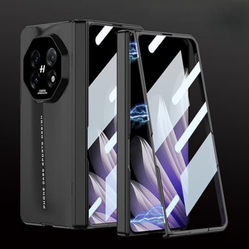 Hüllen Für Oppo Find N5, Stoßfestes Und Sturzsicheres Hard Slim Case Mit Integriertem Bildschirmschutz, Scharnierschutz (Black) von LSKOZU