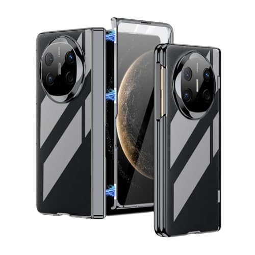 Hüllen für Huawei Mate X6, leichtes, ultradünnes und transparentes Gehäuse mit Anti-Schock, Scharnierschutz und integriertem Bildschirmschutz (Schwarz) von LSKOZU