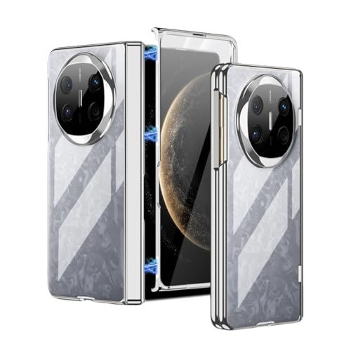 Hüllen für Huawei Mate X6, leichtes, ultradünnes und transparentes Gehäuse mit Anti-Schock, Scharnierschutz und integriertem Bildschirmschutz (Silber) von LSKOZU
