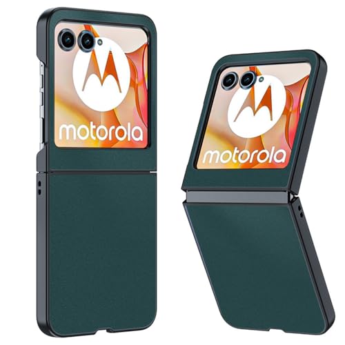 LSKOZU Hüllen Für Moto Razr 60, Leichte, Ultradünne, Stoßfeste, Stilvolle Und Minimalistische Ledertasche Razr 2025 (grün) von LSKOZU