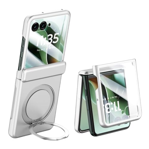 LSKOZU Hüllen Für Moto Razr 60 Ultra, Stoßfestes Und Elegantes Razr Ultra 2025 Gehäuse Mit Integriertem Bildschirmschutz, Zentralem Scharnierschutz, Mit Fingerringhalterung (für Razr 60 Ultra,Silber) LSKOZU Hüllen Für Moto Razr 60 Ultra, Stoßfestes Und Elegantes Razr Ultra 2025 Gehäuse Mit Integriertem Bildschirmschutz, Zentralem Scharnierschutz, Mit Fingerringhalterung (für Razr 60 Ultra,Silber) von LSKOZU