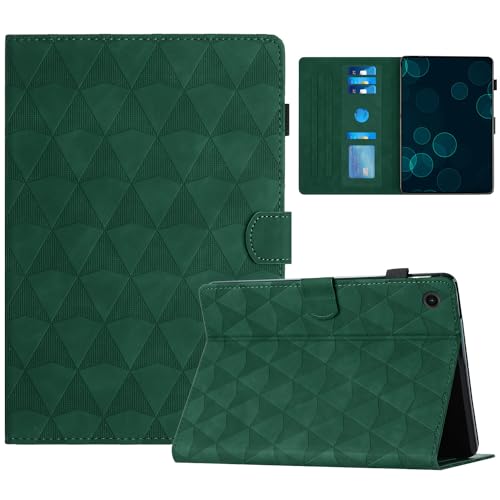 LSPCASA Klappschutzhülle Für Samsung Galaxy Tab A9 8.7 SM-X110/X115 PU Leder Samsung Galaxy Tab A9 Hülle Mit Magnetschnalle Kickstand Schutzhülle Für Samsung Tab A9 Hülle Grün von LSPCASA