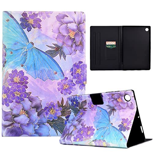 LSPCASA Leder Schutzhülle Für Samsung Galaxy Tab A9 Plus/A9+ 11.0 SM-X210/X215/X216 Ständer Folio Samsung Galaxy Tab A9 Plus Hülle Mit Kartenfächern Samsung Tablet A9 Plus Hülle Schmetterling von LSPCASA