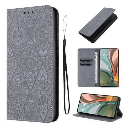 LSPCASA Lederhülle Für Motorola Moto G75 6.78 Zoll Mit Magnetischer Standfunktion, Grau LSPCASA Lederhülle Für Motorola Moto G75 6.78 Zoll Mit Magnetischer Standfunktion, Grau von LSPCASA