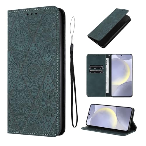 LSPCASA Lederhülle Für Samsung Galaxy S24 Plus / S24+ 5G 6.7 Zoll Magnetische Samsung Galaxy S24 Plus Hülle Mit Standfunktion Klappschutzhülle S24 Plus Hülle Mit Kartenfächern Grün LSPCASA Lederhülle Für Samsung Galaxy S24 Plus / S24+ 5G 6.7 Zoll Magnetische Samsung Galaxy S24 Plus Hülle Mit Standfunktion Klappschutzhülle S24 Plus Hülle Mit Kartenfächern Grün von LSPCASA