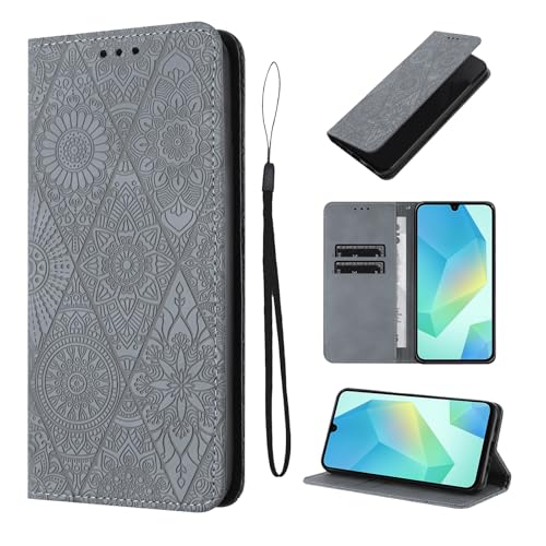 LSPCASA Handyhülle für Samsung Galaxy A16 4G/A16 5G/A26 6.7 Zoll Schutzhülle Premium Leder Klapphülle Flip Case Tasche mit Kartenschlitzen Standfunktion hülle für Samsung Galaxy A16 4G/5G,A26 -Grau LSPCASA Handyhülle für Samsung Galaxy A16 4G/A16 5G/A26 6.7 Zoll Schutzhülle Premium Leder Klapphülle Flip Case Tasche mit Kartenschlitzen Standfunktion hülle für Samsung Galaxy A16 4G/5G,A26 -Grau von LSPCASA