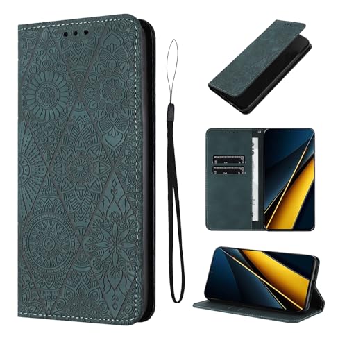 LSPCASA Lederhülle Für Xiaomi Poco X6 Pro 5G 6.67 Zoll Magnetische Handyhülle Poco X6 Pro Hülle Mit Standfunktion Klappschutzhülle Poco X6 Pro 5G Hülle Grün LSPCASA Lederhülle Für Xiaomi Poco X6 Pro 5G 6.67 Zoll Magnetische Handyhülle Poco X6 Pro Hülle Mit Standfunktion Klappschutzhülle Poco X6 Pro 5G Hülle Grün von LSPCASA