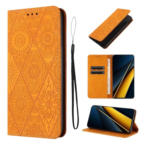 LSPCASA Lederhülle Für Xiaomi Poco X6 Pro 5G 6.67 Zoll Magnetische Handyhülle Poco X6 Pro Hülle Mit Standfunktion Klappschutzhülle Poco X6 Pro 5G Hülle Orange Farbe LSPCASA Lederhülle Für Xiaomi Poco X6 Pro 5G 6.67 Zoll Magnetische Handyhülle Poco X6 Pro Hülle Mit Standfunktion Klappschutzhülle Poco X6 Pro 5G Hülle Orange Farbe von LSPCASA