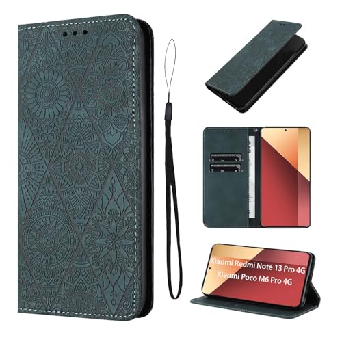 LSPCASA Lederhülle Für Xiaomi Redmi Note 13 Pro 4G / Xiaomi Poco M6 Pro 4G Magnetische Handyhülle Redmi Note 13 Pro Hülle Mit Standfunktion Einzigartig Poco M6 Pro Hülle Grün LSPCASA Lederhülle Für Xiaomi Redmi Note 13 Pro 4G / Xiaomi Poco M6 Pro 4G Magnetische Handyhülle Redmi Note 13 Pro Hülle Mit Standfunktion Einzigartig Poco M6 Pro Hülle Grün von LSPCASA