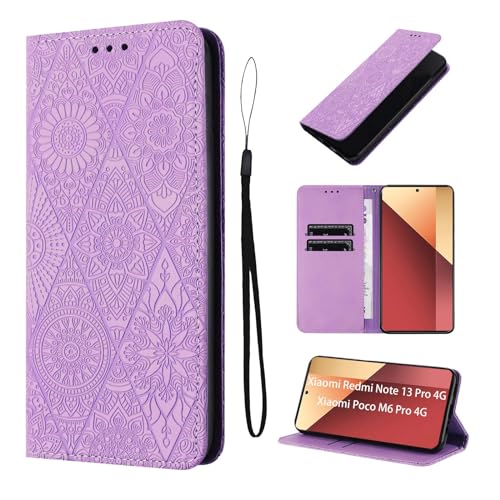 LSPCASA Lederhülle Für Xiaomi Redmi Note 13 Pro 4G / Xiaomi Poco M6 Pro 4G Magnetische Handyhülle Redmi Note 13 Pro Hülle Mit Standfunktion Einzigartig Poco M6 Pro Hülle Lila LSPCASA Lederhülle Für Xiaomi Redmi Note 13 Pro 4G / Xiaomi Poco M6 Pro 4G Magnetische Handyhülle Redmi Note 13 Pro Hülle Mit Standfunktion Einzigartig Poco M6 Pro Hülle Lila von LSPCASA