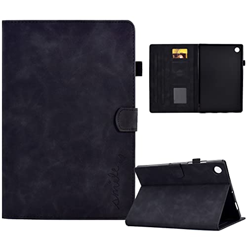 LSPCASA Lenovo Tab M10 Plus 3rd Gen Hülle Smile Bedruckte Auto Wake/Sleep Lenovo M10 Plus 3rd Gen Hülle Mit Standfunktion Hülle Für Lenovo Tab M10 Plus 3rd Gen Schwarz von LSPCASA