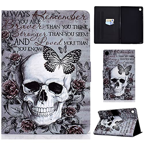 LSPCASA Schutzhülle Für Lenovo Tab M10 Plus 3rd Gen 10.61 Zoll Lenovo Tab M10 Plus 3rd Gen Hülle Mit Kartenfächer Funktion Ständer Case Mit Auto Wake/Sleep Funktion Skelett Kopf LSPCASA Schutzhülle Für Lenovo Tab M10 Plus 3rd Gen 10.61 Zoll Lenovo Tab M10 Plus 3rd Gen Hülle Mit Kartenfächer Funktion Ständer Case Mit Auto Wake/Sleep Funktion Skelett Kopf von LSPCASA