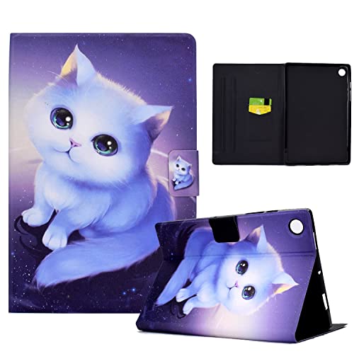 LSPCASA Schutzhülle Für Samsung Galaxy Tab A9 Plus/Tab A9+ 11.0 SM-X210/X215/X216B Samsung Galaxy Tab A9 Plus Hülle Mit Kartenfächer Funktion Ständer Case Katze von LSPCASA