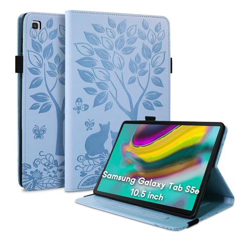 LSPCASA Hülle für Samsung Galaxy Tab S5e 10.5 Zoll( SM-T725/T720) Standfunktion Schutzhülle PU Leder Samsung Galaxy Tab S5E Tablet Case Cover mit Gummiband -Blau LSPCASA Hülle für Samsung Galaxy Tab S5e 10.5 Zoll( SM-T725/T720) Standfunktion Schutzhülle PU Leder Samsung Galaxy Tab S5E Tablet Case Cover mit Gummiband -Blau von LSPCASA