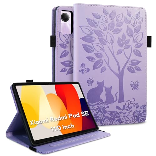 LSPCASA Hülle für Xiaomi Redmi Pad SE 11.0 Zoll Premium PU Leder Schutzhülle Standfunktion Kartenschlitz und Stifthalter Tablet Case mit Gummiband für Redmi Pad SE-Lila LSPCASA Hülle für Xiaomi Redmi Pad SE 11.0 Zoll Premium PU Leder Schutzhülle Standfunktion Kartenschlitz und Stifthalter Tablet Case mit Gummiband für Redmi Pad SE-Lila von LSPCASA