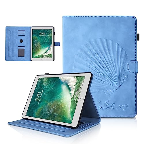 LSPCASA iPad Air Hülle iPad Air 2 Hülle Für iPad 9.7 2017/2018 Anti-Fall Falte Folio Stand iPad 6. Generation Hülle Automatisch Wake/Schlaf iPad Hülle 6 Generation Blau von LSPCASA