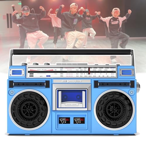 Tragbare Kassette, klassischer 80er-Jahre-Stil, Retro-CD-Player, mit AM/FM-Radio, unterstützt SD/USB-Eingang, Kassettenrekorder für Familientreffen, Reisen Tragbare Kassette, klassischer 80er-Jahre-Stil, Retro-CD-Player, mit AM/FM-Radio, unterstützt SD/USB-Eingang, Kassettenrekorder für Familientreffen, Reisen von LSyySy