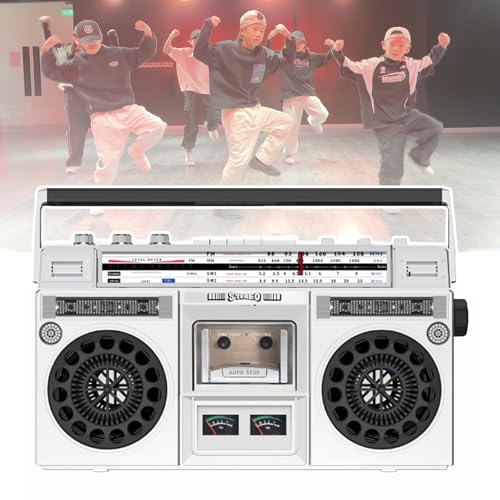 Tragbare Kassette, klassischer 80er-Jahre-Stil, Retro-CD-Player, mit AM/FM-Radio, unterstützt SD/USB-Eingang, Kassettenrekorder für Familientreffen, Reisen Tragbare Kassette, klassischer 80er-Jahre-Stil, Retro-CD-Player, mit AM/FM-Radio, unterstützt SD/USB-Eingang, Kassettenrekorder für Familientreffen, Reisen von LSyySy