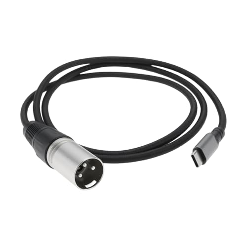 LT Easiyl USB-C-auf-XLR-Stecker-Ausgangskabel 16BIT/44,1KHZ für Verstärker-Lautsprecher-Mischpult (1m) von LT Easiyl