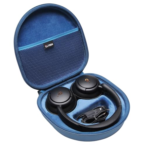 LTGEM Hartschalen-Schutzhülle für Anker Soundcore Life Q20 / Q30 / Q35 Hybrid Active Noise Cancelling Kopfhörer, schützende Tragetasche (dunkelblau) von LTGEM