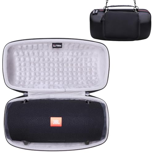 LTGEM Harte Reise-Tragetasche für JBL Xtreme 3 / JBL Xtreme 2, tragbarer, wasserdichter kabelloser Bluetooth-Lautsprecher, Tasche für Zubehör und verstellbarer Schultergurt von LTGEM