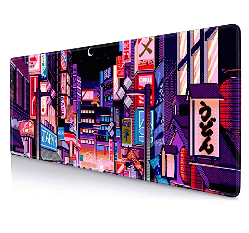 LTHAOGUO Lila Japanische Anime Schreibtischunterlage für Desktop, Rosa Retro Tokyo Große Gaming Maus und Tastatur Pad, XL Lange Computer Mauspad für Laptop, Büro Anti-Rutsch-Pad LTHAOGUO Lila Japanische Anime Schreibtischunterlage für Desktop, Rosa Retro Tokyo Große Gaming Maus und Tastatur Pad, XL Lange Computer Mauspad für Laptop, Büro Anti-Rutsch-Pad von LTHAOGUO