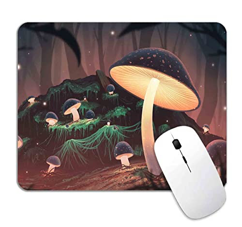 LTHAOGUO Magisches Pilz-Mauspad, Wald-Mauspad, wasserdichte rutschfeste Gummiunterseite, Bürodekoration, Mauspad für Frauen und Männer, Laptop, Computer, 9,5 x 7,9 Zoll, mystische Natur LTHAOGUO Magisches Pilz-Mauspad, Wald-Mauspad, wasserdichte rutschfeste Gummiunterseite, Bürodekoration, Mauspad für Frauen und Männer, Laptop, Computer, 9,5 x 7,9 Zoll, mystische Natur von LTHAOGUO