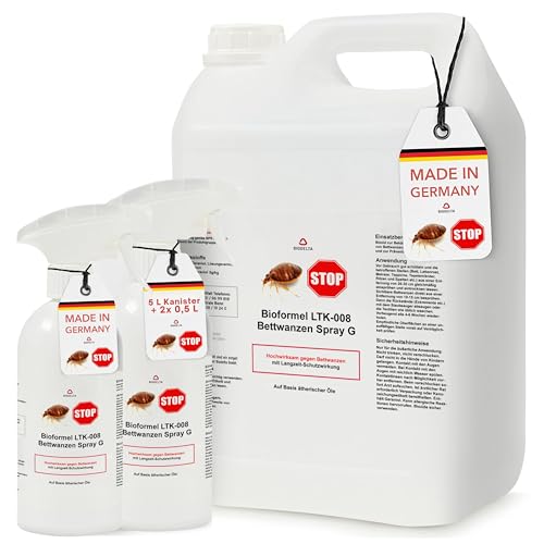 BIODELTA LTK-008 Bettwanzen Bundle 2 x 500ml + 1x 5L - Anti Bettwanzen Mittel mit Langzeitwirkung - hochwirksames Mittel gegen Bettwanzen - vorbeugend & bei akutem Befall - auf Wasserbasis BIODELTA LTK-008 Bettwanzen Bundle 2 x 500ml + 1x 5L - Anti Bettwanzen Mittel mit Langzeitwirkung - hochwirksames Mittel gegen Bettwanzen - vorbeugend & bei akutem Befall - auf Wasserbasis von LTK-008