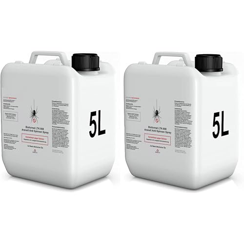 BIODELTA LTK-008 Spinnenspray 2 x 5 L - Spinnenabwehr mit Langzeitwirkung - Anti Spinnen Spray - Spinnenvertreiber - Ungezieferspray - Biologisch abbaubar - aus Deutschland von LTK-008