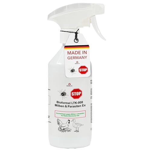 BIODELTA Milbenspray Hühner & Geflügel 1L - Anti Milbenmittel gegen Milben und Parasiten - Hühner Milben Stop -Geflügel Milbenmittel - vorbeugend & bei akutem Befall (1L) von LTK-008