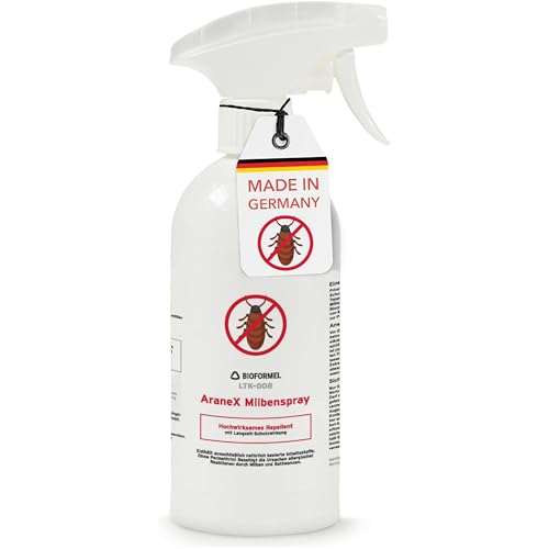 Bioformel LTK-008 500ml Milbenspray & Milbenabwehr mit Langzeitwirkung - Anti Milben-Spray für Matratzen, Textilien, Polster & Bett - Bekämpfung von Milben Hausstaubmilben Bettwanzen Parasiten von LTK-008