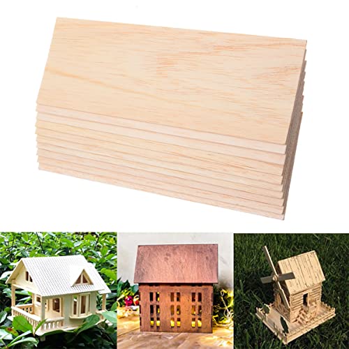 20 Stück Holzteller Balsaholz Hobby Holz Blätter für Handwerk DIY Haus Schiff Flugzeug Modell Spielzeug 300 x 100 x 3 mm von LTKJ