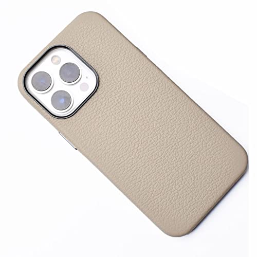 LTLGHY Hülle für iPhone 13/13 Pro/13 Pro Max, Ultra Slim Echtleder Backcover mit Kameraschutz, Soft TPU Silikon Bumper Stoßfest Schutzhülle, Beige, 13pro 6,1 Zoll LTLGHY Hülle für iPhone 13/13 Pro/13 Pro Max, Ultra Slim Echtleder Backcover mit Kameraschutz, Soft TPU Silikon Bumper Stoßfest Schutzhülle, Beige, 13pro 6,1 Zoll von LTLGHY