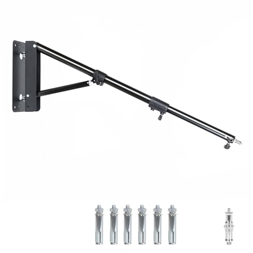 LTRINGYS Ringlicht-Wandhalterung, dreieckiger Galgenarm, 173 cm, verstellbare Kamerahalterung für Salons, Softbox, Fotografie, Stroboskoplicht, Monolight-Reflektor LTRINGYS Ringlicht-Wandhalterung, dreieckiger Galgenarm, 173 cm, verstellbare Kamerahalterung für Salons, Softbox, Fotografie, Stroboskoplicht, Monolight-Reflektor von LTRINGYS