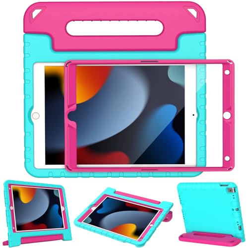 LTROP Schutzhülle für iPad 10.2, iPad 7. Generation für Kinder, iPad 10.2 2019, stoßfest, leicht, mit Griff, Standhülle für iPad 7. Generation 25,9 cm und Air 3, Blaugrün und Rosa LTROP Schutzhülle für iPad 10.2, iPad 7. Generation für Kinder, iPad 10.2 2019, stoßfest, leicht, mit Griff, Standhülle für iPad 7. Generation 25,9 cm und Air 3, Blaugrün und Rosa von LTROP
