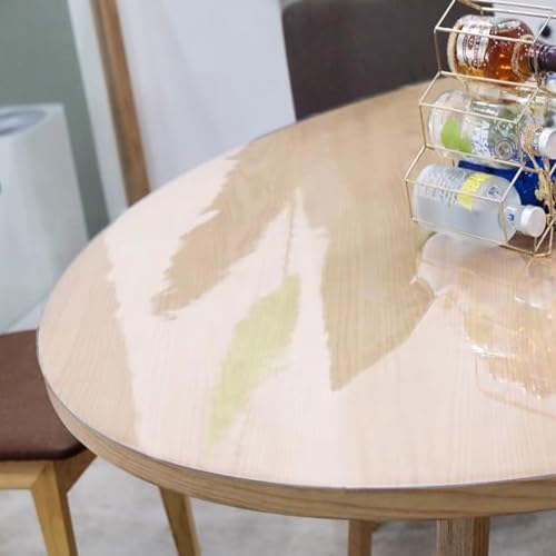 Transparente PVC-abwischbare Tischdecke für Esstisch, Teetisch, Bürotisch, praktischer wasserdichter Tischschutz, öldichte Kunststoff-Tischunterlage von LTSRLL