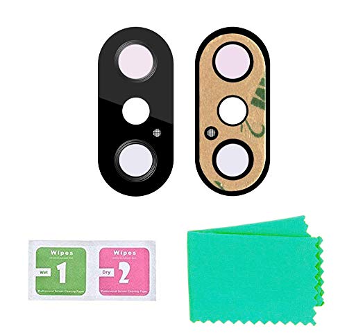 2 Stück Ersatz kompatibel mit iPhone X Kamera Linse Glas Rückseite Linse von Hauptkamera Back Kamera Camera Scheibe mit Kleber von LTZGO