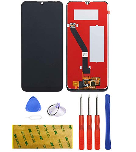 Display Kompatibel mit Huawei Y6 2019/ Honor 8A/ Y6 Prime 2019/ Y6 Pro 2019/ Huawei Y6s 2019 Ersatz LCD Schwarz Touchscreen Digitizer Bildschirm Werkzeuge Reparatur Set Kit Klebstoff(ohne Rahmen) von LTZGO