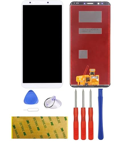 Display Kompatibel mit Huawei Y7 2018/ Y7 Prime 2018/ Y7 Pro 2018/ Nova 2 Lite/Honor 7C Ersatz LCD Weiß Touchscreen Digitizer Bildschirm Glas Werkzeuge Reparatur Set Kit Klebstoff(ohne Rahmen) von LTZGO