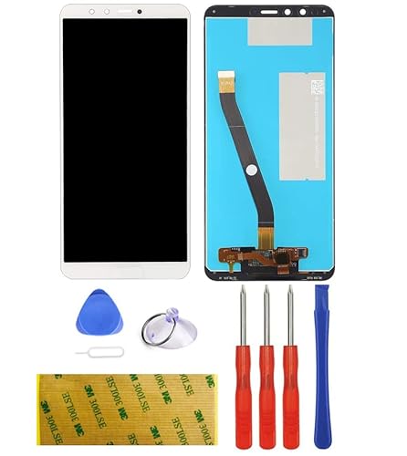 Display Kompatibel mit Huawei Y9 2018 Ersatz LCD Weiß Touchscreen Digitizer Bildschirm Glas Assembly Werkzeuge Reparatur Set Kit Klebstoff (ohne Rahmen) von LTZGO